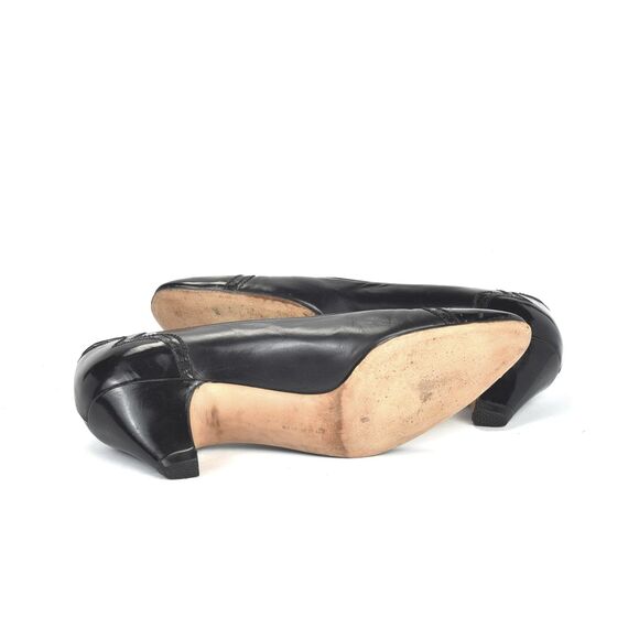 VTG Salvadore Ferragamo Wing Tip Snake Skin Inlay Pump Florence Italy Size 6.5 - Picture 6 of 6